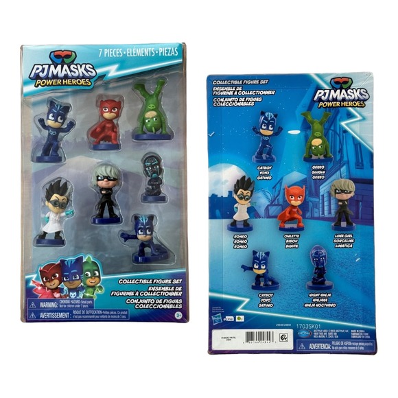 PJ Masks Figurine Playset, 7 Piece Deluxe Collectible Figure Set Christmas Gift - Picture 1 of 3